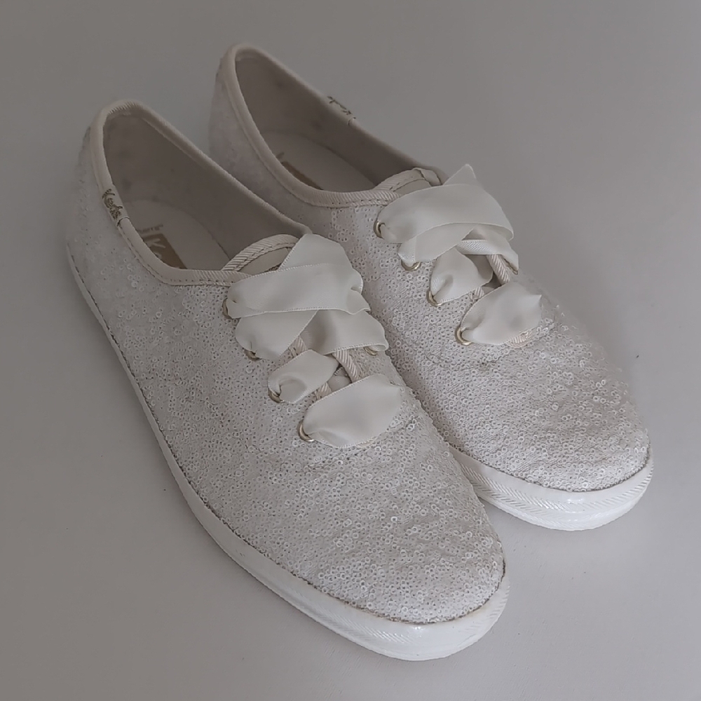 Women's Sequin Lace-Up Sneakers